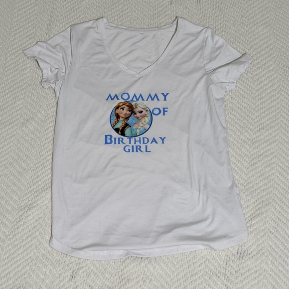 Other. Tops - Frozen tee birthday girl mommy tee Mommy of the birthday girl large shirt in